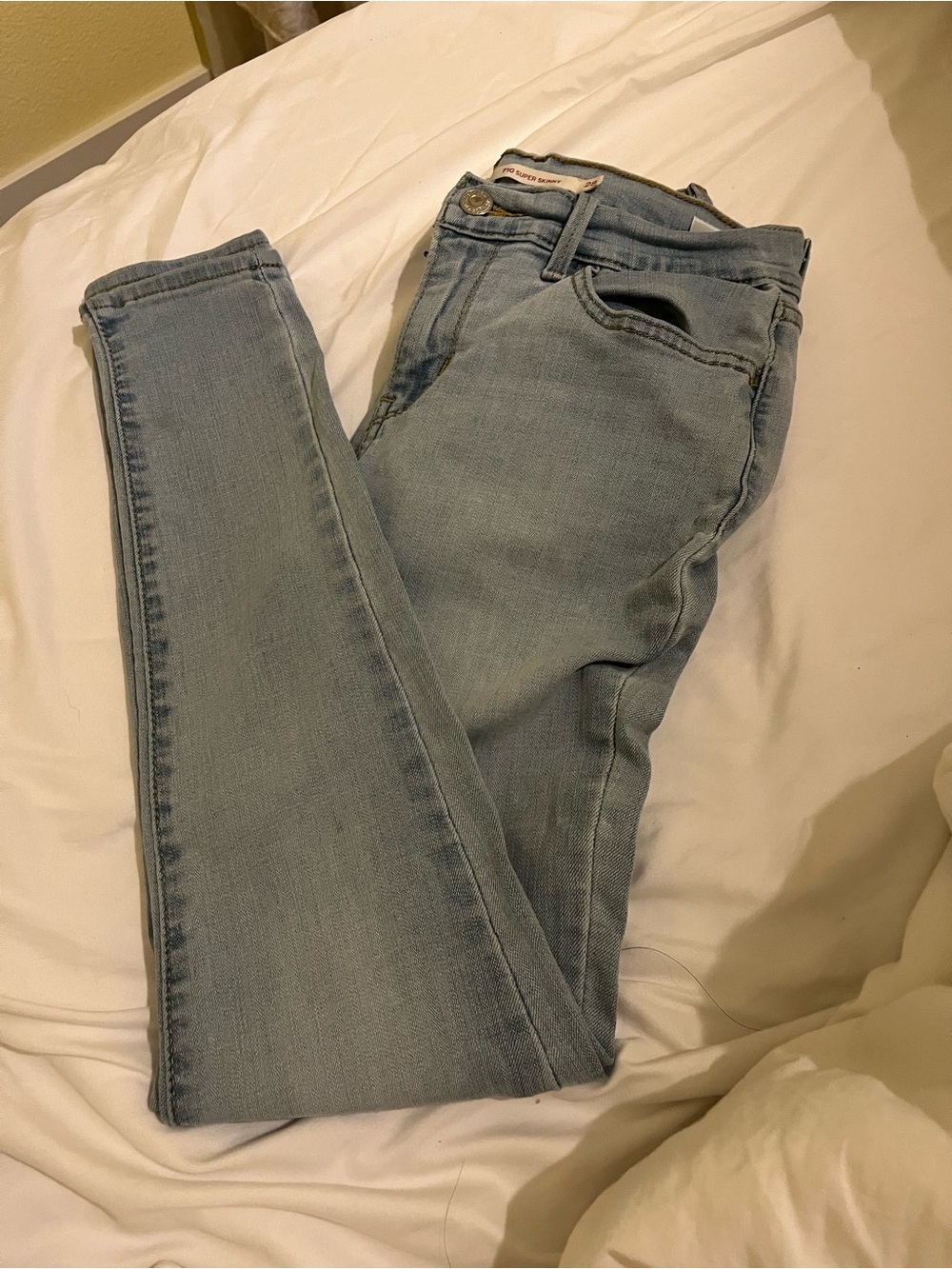 Light Blue Skinny Jeans for Women - Super Skinny